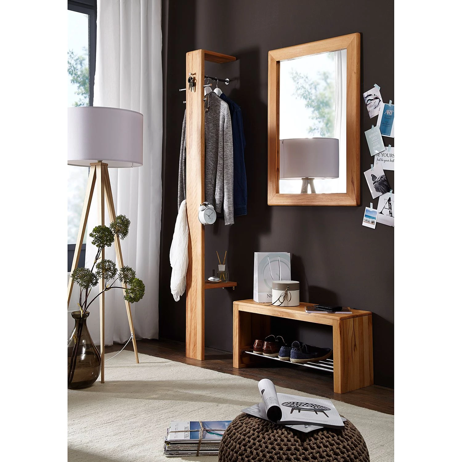 Ars Natura Banc d’entrée Anamur - Chêne - Largeur : 81 cm 4 Ars Natura Banc d’entrée Anamur - Chêne - Largeur : 81 cm – Image 2