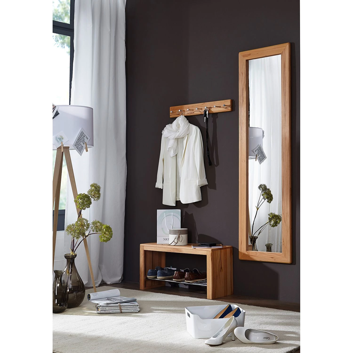 Ars Natura Banc d’entrée Anamur - Chêne - Largeur : 81 cm 5 Ars Natura Banc d’entrée Anamur - Chêne - Largeur : 81 cm – Image 3