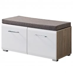 Mooved Banc de vestibule Samanta (avec coussin) - Gris / Blanc