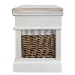 Maison Belfort Banc Elven - Paulownia massif - Blanc / Marron -Bancs Soldes Boutique 1000058436 30 GALLERYIMAGES P000000001000058436