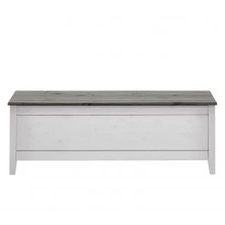 Maison Belfort Coffre à linge Cenan - Pin massif - Blanc - Teinté et verni -Bancs Soldes Boutique 1000104326 211122 08320600552 DETAILS P000000001000104326