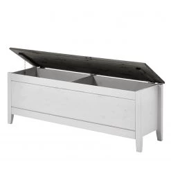 Maison Belfort Coffre à linge Cenan - Pin massif - Blanc - Teinté et verni -Bancs Soldes Boutique 1000104326 211122 08320600558 DETAILS P000000001000104326