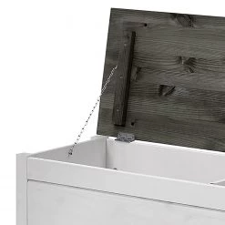 Maison Belfort Coffre à linge Cenan - Pin massif - Blanc - Teinté et verni -Bancs Soldes Boutique 1000104326 211122 08320600580 DETAILS P000000001000104326