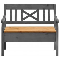 Maison Belfort Banc Fjord II - Epicéa gris / Epicéa lessivé - Largeur : 105 cm