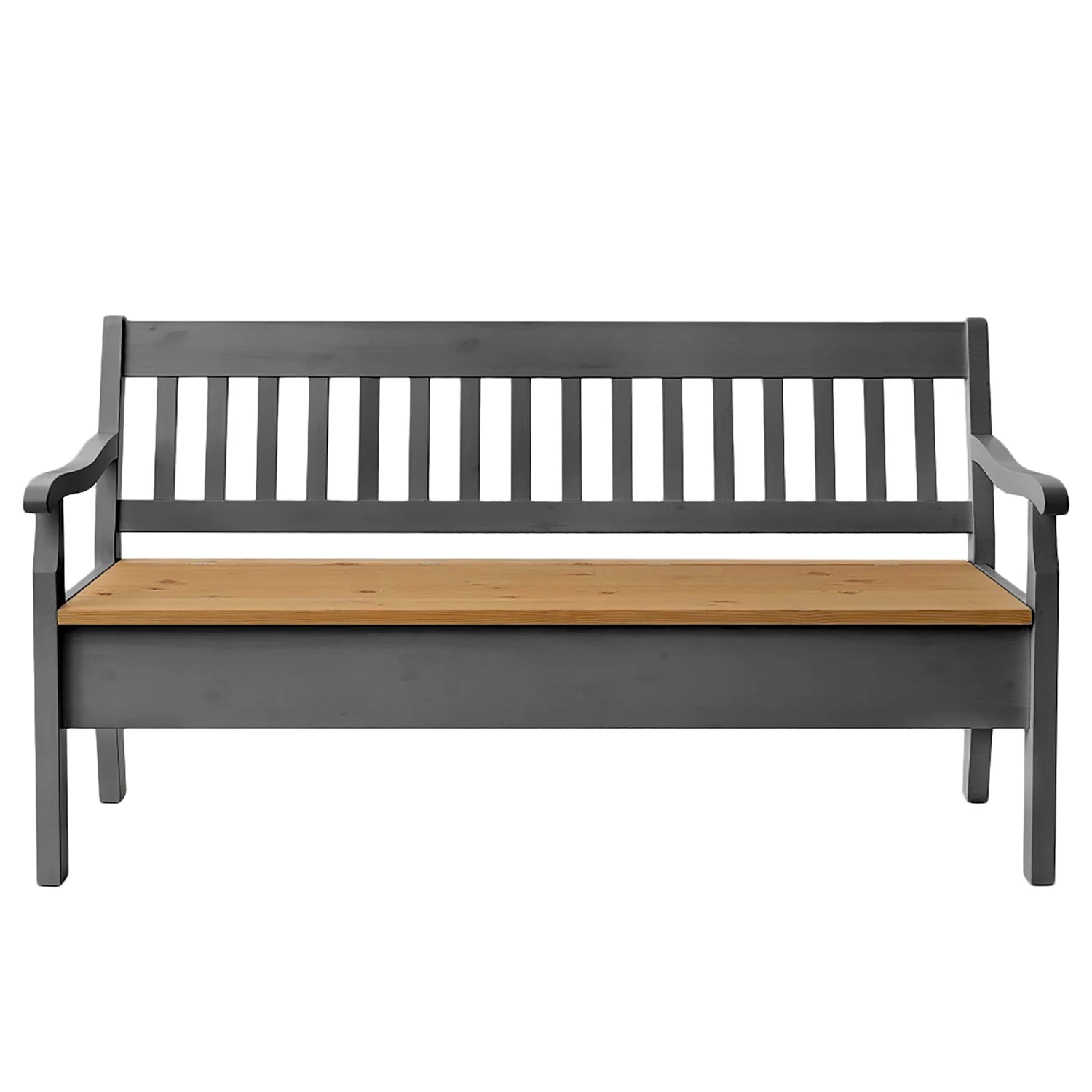 Maison Belfort Banc Boston - Pin massif - Epicéa gris / Epicéa lessivé - Largeur : 169 cm - Avec accoudoirs 5 Maison Belfort Banc Boston - Pin massif - Epicéa gris / Epicéa lessivé - Largeur : 169 cm - Avec accoudoirs – Image 3