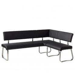 Fredriks Banquette d'angle Marco - Imitation cuir - Noir