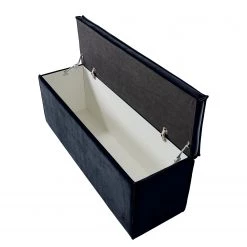 Coffre de lit Kinx - Velours - Bleu marine -Bancs Soldes Boutique 1000124205 180905 10222223 GALLERYIMAGES P000000001000124205