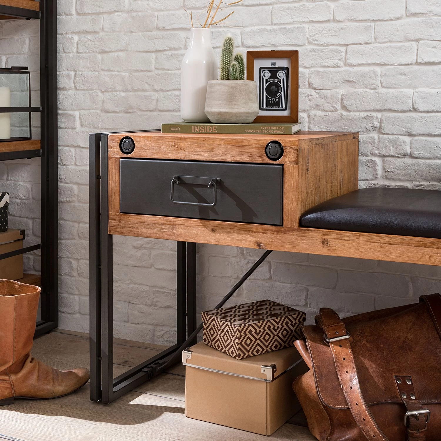 Ars manufacti Banc d’entrée Manchester - Acacia massif / Métal - Acacia / Anthracite 12 Ars manufacti Banc d’entrée Manchester - Acacia massif / Métal - Acacia / Anthracite – Image 10