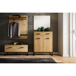 Red Living Banc d’entrée Krokby - Imitation chêne Grandson / Noir -Bancs Soldes Boutique 1000129145 200811 14092801400 MOOD DETAILS P000000001000129145 mood