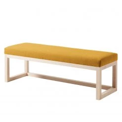 Norrwood Bout de lit Feda I - Tissu - Jaune moutarde