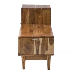 Ars manufacti Meuble à chaussures Buuda II - Partiellement en acacia massif - Écru / Acacia -Bancs Soldes Boutique 1000145852 211124 11364400003 DETAILS P000000001000145852