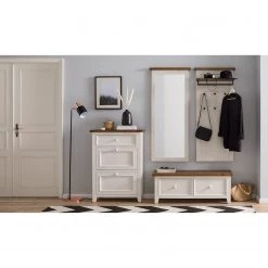 Maison Belfort Banc d’entrée Balignton - Pin massif - Pin / Blanc -Bancs Soldes Boutique 1000148081 211116 12471500086 MOOD DETAILS P000000001000148081 mood