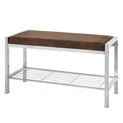 Mooved Banc d’entrée Kropp - Tissu / Acier - Marron foncé vintage