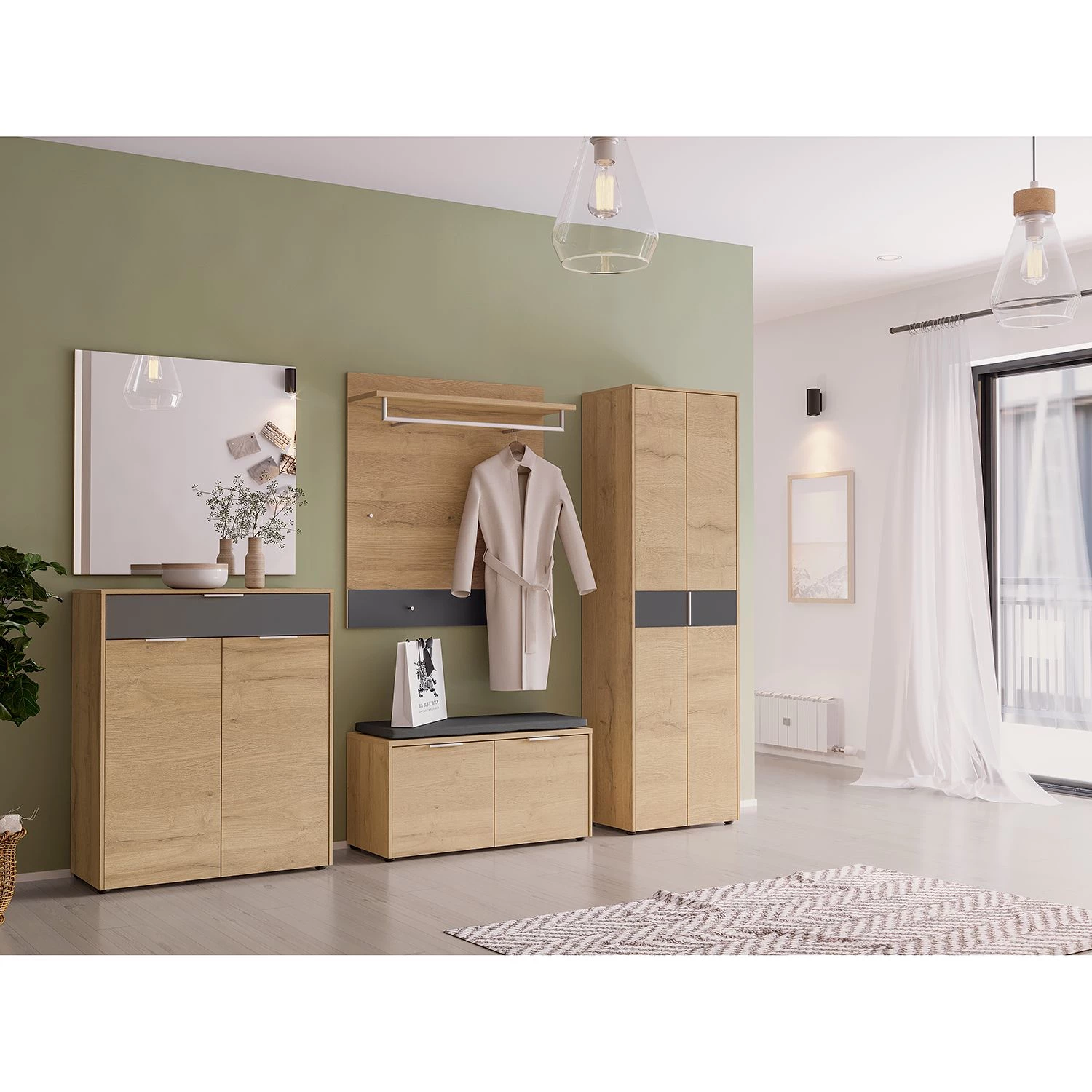 Germania Banc d’entrée Berlebeck - Imitation chêne Grandson 4 Germania Banc d’entrée Berlebeck - Imitation chêne Grandson – Image 2