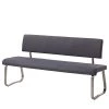 Fredriks Banc Marco II - Tissage à plat / Acier inoxydable - Anthracite / Acier inoxydable - Largeur : 175 cm -Bancs Soldes Boutique 1000169681 200702 13555400049 IMAGE P000000001000169681
