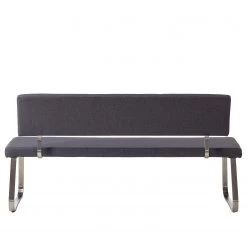 Fredriks Banc Marco II - Tissage à plat / Acier inoxydable - Anthracite / Acier inoxydable - Largeur : 175 cm -Bancs Soldes Boutique 1000169681 200702 13555500052 DETAILS P000000001000169681