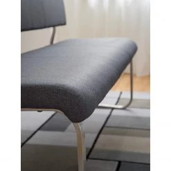 Fredriks Banc Marco II - Tissage à plat / Acier inoxydable - Anthracite / Acier inoxydable - Largeur : 175 cm -Bancs Soldes Boutique 1000169681 200907 14220400038 DETAILS P000000001000169681