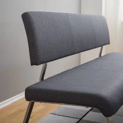 Fredriks Banc Marco II - Tissage à plat / Acier inoxydable - Anthracite / Acier inoxydable - Largeur : 175 cm -Bancs Soldes Boutique 1000169681 200907 14220500039 DETAILS P000000001000169681