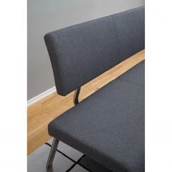 Fredriks Banc Marco II - Tissage à plat / Acier inoxydable - Anthracite / Acier inoxydable - Largeur : 175 cm -Bancs Soldes Boutique 1000169681 200907 14220600040 DETAILS P000000001000169681
