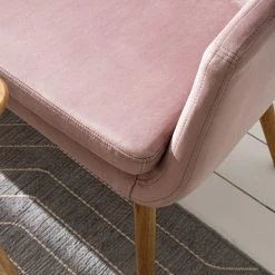 Mørteens Banquette Nicholas III - Velours / Chêne massif - Chêne - Vieux rose / Chêne -Bancs Soldes Boutique 1000183890 200331 06181000010 DETAILS P000000001000183890