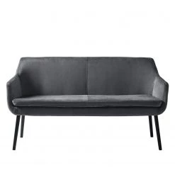 Mørteens Banquette Nicholas IV - Velours / Hévéa massif - Gris foncé / Noir -Bancs Soldes Boutique 1000183891 191216 15321200016 DETAILS P000000001000183891