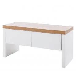 Loftscape Banc d’entrée Mundai - Blanc alpin / Imitation chêne de Wotan