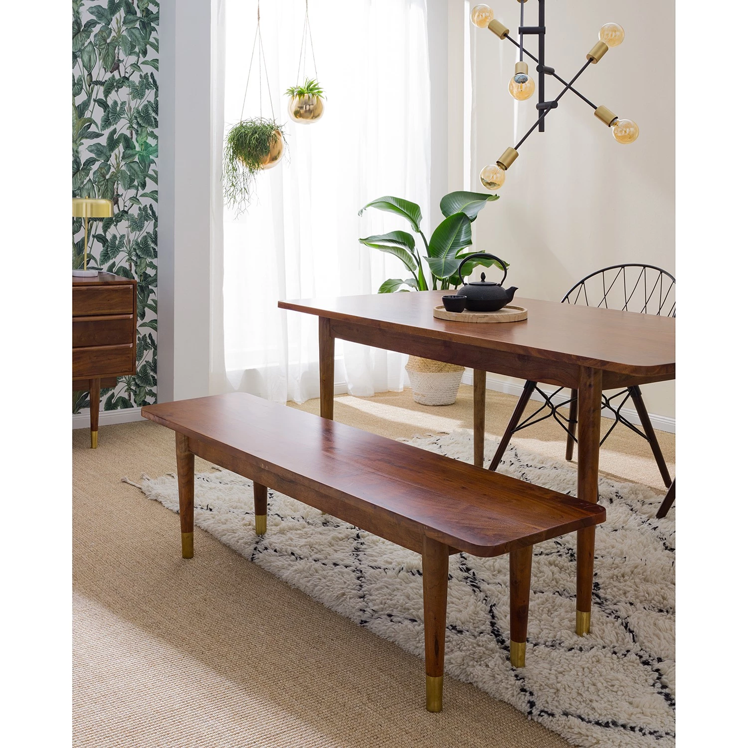 Ars manufacti Banc Baxley - Acacia massif / Métal - Acacia / Doré 4 Ars manufacti Banc Baxley - Acacia massif / Métal - Acacia / Doré – Image 2