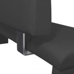 Loftscape Banc Talcott II - Imitation cuir - Chrome - Noir - Largeur : 160 cm -Bancs Soldes Boutique 1000189836 191119 12532400303 DETAILS P000000001000189836