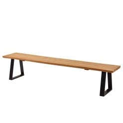 Schösswender Banc Oviedo IV - Chêne sauvage massif / Chêne sauvage - Chêne sauvage / Noir - Largeur : 200 cm