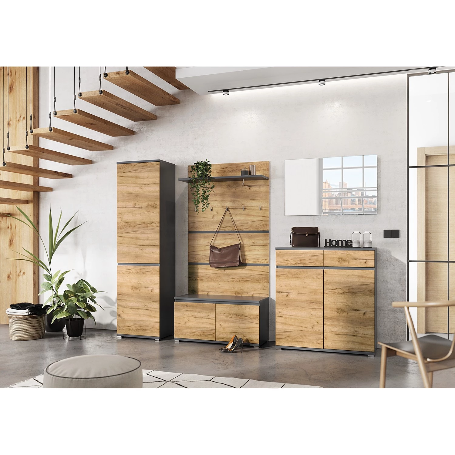 Germania Banc d’entrée Lisbonne - Imitation chêne de Navarra 4 Germania Banc d’entrée Lisbonne - Imitation chêne de Navarra – Image 2