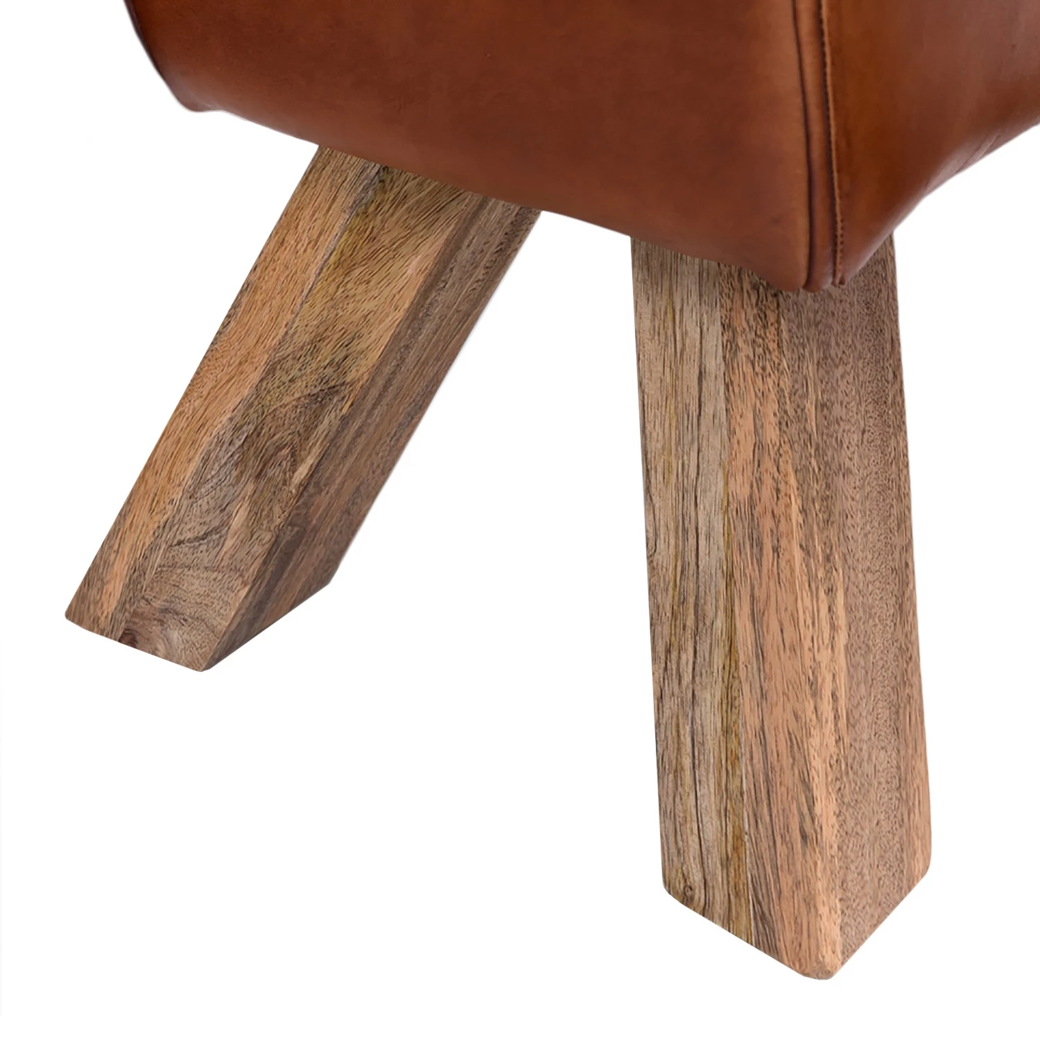 Red Living Banc d’entrée Vilas I - Cuir véritable / Manguier - Cognac / Manguier 6 Red Living Banc d’entrée Vilas I - Cuir véritable / Manguier - Cognac / Manguier – Image 4