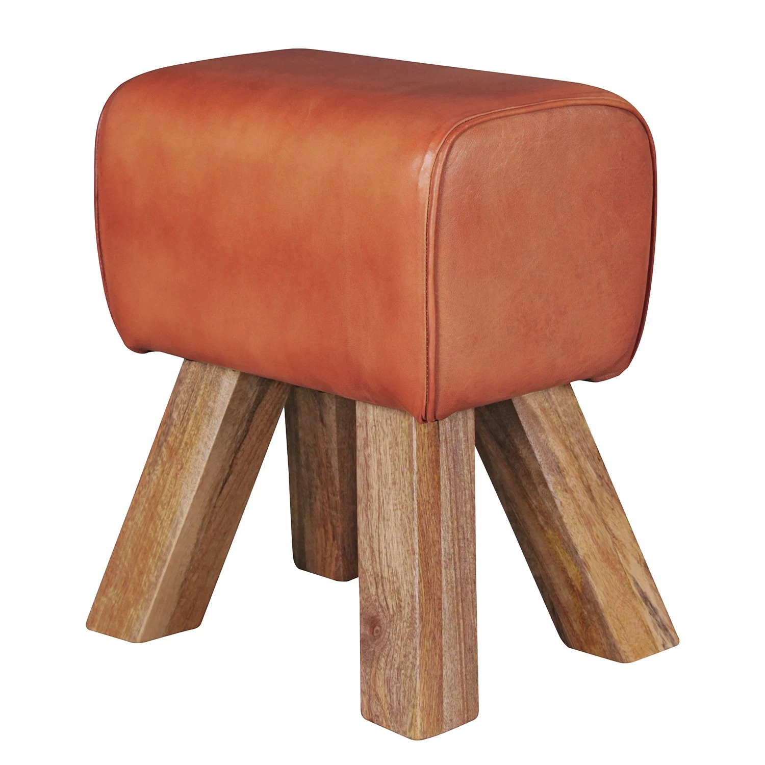 Red Living Banc d’entrée Vilas II - Cuir véritable / Manguier - Cognac / Manguier 3 Red Living Banc d’entrée Vilas II - Cuir véritable / Manguier - Cognac / Manguier