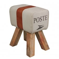 Red Living Banc d’entrée Peabody II - Tissu / Cuir véritable - Beige / Cognac -Bancs Soldes Boutique 1000193772 191219 17284600157 DETAILS P000000001000193772