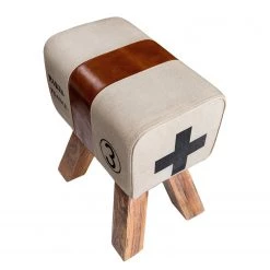 Red Living Banc d’entrée Peabody II - Tissu / Cuir véritable - Beige / Cognac -Bancs Soldes Boutique 1000193772 191219 17284700158 DETAILS P000000001000193772