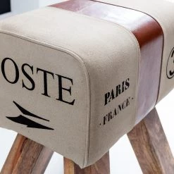 Red Living Banc d’entrée Peabody II - Tissu / Cuir véritable - Beige / Cognac -Bancs Soldes Boutique 1000193772 191219 17284700159 DETAILS P000000001000193772