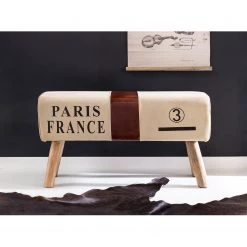 Red Living Banc d’entrée Peabody I - Tissu / Cuir véritable - Beige / Cognac -Bancs Soldes Boutique 1000193773 191219 17284700163 MOOD DETAILS P000000001000193773 mood