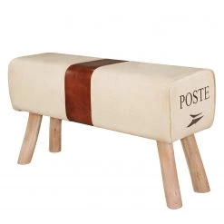 Red Living Banc d’entrée Peabody I - Tissu / Cuir véritable - Beige / Cognac -Bancs Soldes Boutique 1000193773 191219 17284700164 DETAILS P000000001000193773