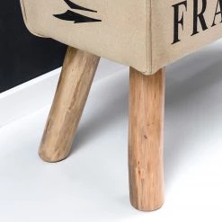 Red Living Banc d’entrée Peabody I - Tissu / Cuir véritable - Beige / Cognac -Bancs Soldes Boutique 1000193773 191219 17284800165 DETAILS P000000001000193773