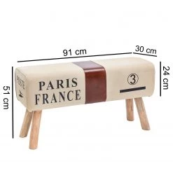 Red Living Banc d’entrée Peabody I - Tissu / Cuir véritable - Beige / Cognac -Bancs Soldes Boutique 1000193773 191219 17284800167 SKETCH DETAILS P000000001000193773 sketch