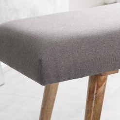 Norrwood Banc d’entrée Taloga III - Tissu / Manguier massif - Gris -Bancs Soldes Boutique 1000193782 191219 17290400239 DETAILS P000000001000193782