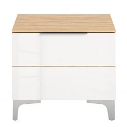 Maja Möbel Banc d’entrée Shino - Verre - Blanc / Imitation chêne - Largeur : 50 cm -Bancs Soldes Boutique 1000199027 191211 12331300028 DETAILS P000000001000199027