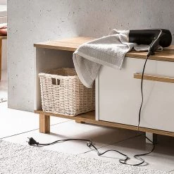 Schildmeyer Banc d’entrée Padua - Blanc / Imitation chêne rustique -Bancs Soldes Boutique 1000202514 200320 13521700005 DETAILS P000000001000202514