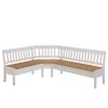 Maison Belfort Banc d’angle Boston II - Pin massif - Pin coloris lessivé / Pin blanc - Largeur : 213 cm -Bancs Soldes Boutique 1000208563 211122 08330103267 IMAGE P000000001000208563