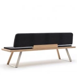 GWINNER Banc Bern - Cuir Toledo : Noir - Largeur : 210 cm -Bancs Soldes Boutique 1000213682 200529 06244800121 DETAILS P000000001000213682