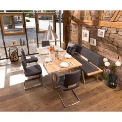 GWINNER Banc Bern - Cuir Toledo : Noir - Largeur : 210 cm -Bancs Soldes Boutique 1000213682 220701 022 MOOD DETAILS P000000001000213682 mood