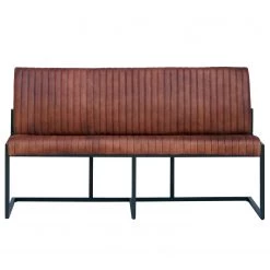 Ars manufacti Banquette Wylie - Cuir / Fer - Marron vintage / Noir -Bancs Soldes Boutique 1000215577 210409 14583700015 DETAILS P000000001000215577