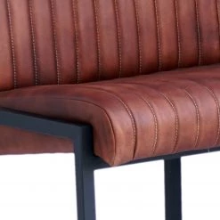 Ars manufacti Banquette Wylie - Cuir / Fer - Marron vintage / Noir -Bancs Soldes Boutique 1000215577 210409 14584100017 DETAILS P000000001000215577