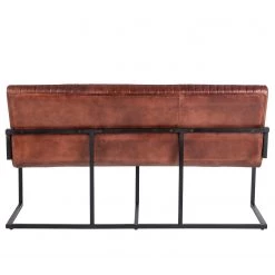 Ars manufacti Banquette Wylie - Cuir / Fer - Marron vintage / Noir -Bancs Soldes Boutique 1000215577 210420 11083200045 DETAILS P000000001000215577
