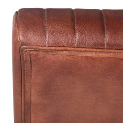 Ars manufacti Banquette Wylie - Cuir / Fer - Marron vintage / Noir -Bancs Soldes Boutique 1000215577 210420 11083200051 DETAILS P000000001000215577