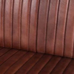 Ars manufacti Banquette Wylie - Cuir / Fer - Marron vintage / Noir -Bancs Soldes Boutique 1000215577 210420 11083200060 DETAILS P000000001000215577